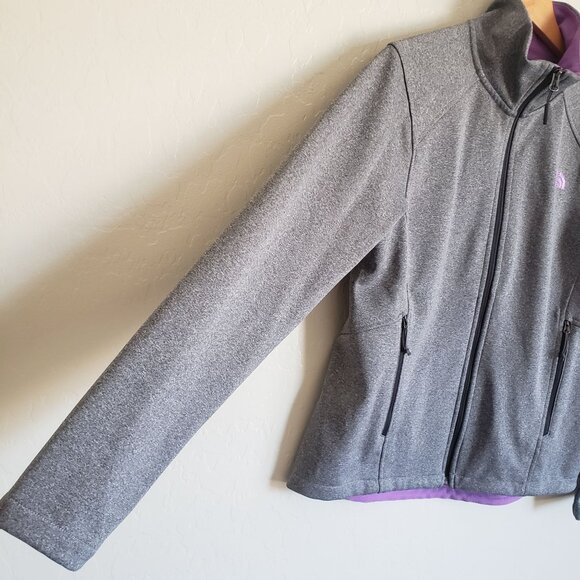 The North Face Canyonwall Softshell Jacket Heather Grey/Lilac Women's M Windwall - Picture 6 of 12